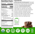 Orgain Organic Vegan Protein Powder, Creamy Chocolate Fudge - 21g Plant Protein, 7g Prebiotic Fiber, Low Net Carb, No Lactose Ingredients, No Added Sugar, Non-GMO, For Shakes & Smoothies, 1.02 lb