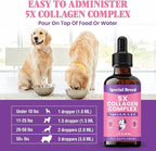 Premium Collagen for Dogs - Liquid Support for Joints, Skin, Coat, Bone, Immune System & HIPS - Collagen Supplement - Made in USA - 2oz