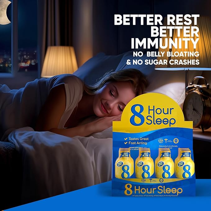 Vitamin Energy 8 Hour Sleep Shot Mixed Berry 48 Pack, Melatonin, 5-HTP, GABA, Valerian, Lavender, Nighttime Relaxation & Sleep Support Supplement, Zero Sugar, Vegan, Gluten-Free, Kosher, 1.93 fl oz