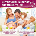 Inositol Gummies for Women + Chasteberry, Myo-Inositol & D-Chiro Inositol 2000mg + 50mg Ideal 40:1 Ratio with Methylated B12 & Folate, Choline, Magnesium,Vitamin D3 for Overall Health,Sugar Free,60Cts