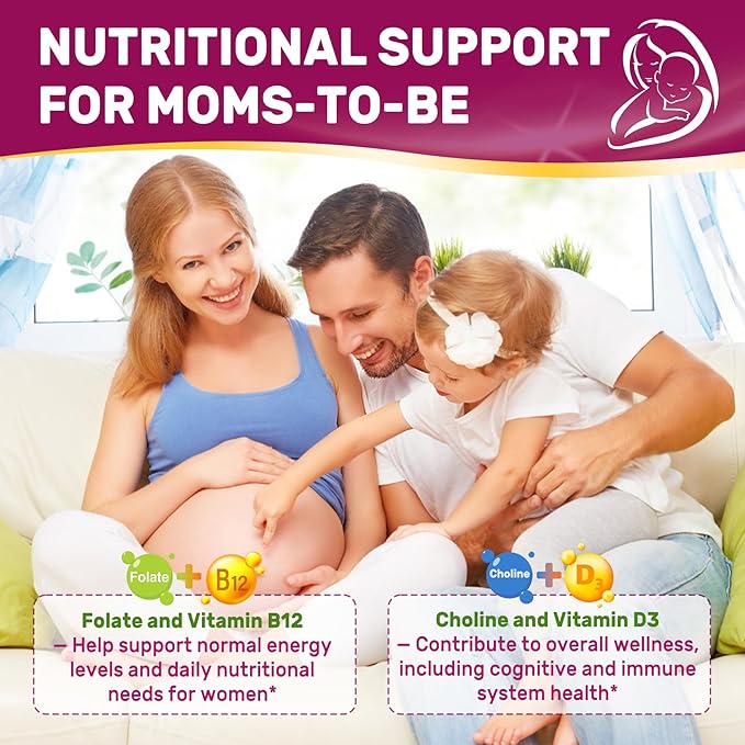 Inositol Gummies for Women + Chasteberry, Myo-Inositol & D-Chiro Inositol 2000mg + 50mg Ideal 40:1 Ratio with Methylated B12 & Folate, Choline, Magnesium,Vitamin D3 for Overall Health,Sugar Free,60Cts