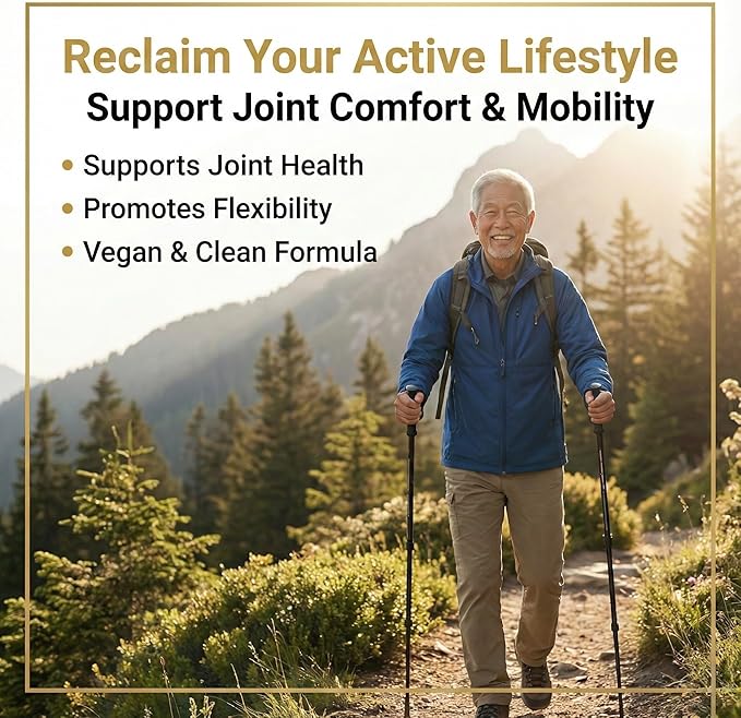 Vegan Glucosamine Chondroitin MSM Joint Support Supplement for Women and Men. Snow Mushroom Chondrotin Sulfate OptiMSM® Mobility, Cartilage & Flexibility Support Shellfish-Free, Non-GMO 120 Capsules