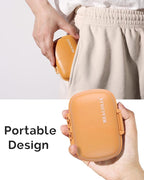 8 Compartments Travel Pill Organizer Box Moisture Proof Small Pill Case for Pocket Purse Daily Pill Holder Container for Medicine Vitamin (Dark Blue & Yellow, 2 Pack)