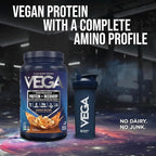 Vega Sport Vegan Protein Powder + Recovery - 30g Plant Based Protein per Serving, Peanut Butter, 19 Servings, 5g BCAAs, Probiotics, NSF Certified, for Shakes & Smoothies, 1.8lbs (Packaging May Vary)