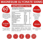 Magnesium Glycinate Gummies 500mg – Sugar Free Magnesium Gummies for Sleep, Stress, Muscle & Nerve Support – for Adults & Kids 4+, Vegan, No Melatonin (Raspberry Flavor, 60 Count)