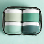 kuangre Travel Containers for Toiletries, Silicone Cream Jars BPA-Free, Leak-proof 2oz Travel Size Containers, Portable Size Silicone Jars with Lid for Cosmetic Face Hand Body Cream (4 Pack)