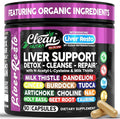 Clean Nutraceuticals Liver Cleanse Detox & Repair | Milk Thistle Supplement + NAC, TUDCA, Dandelion Root, Artichoke, Choline, Ginger, Beet Root, Burdock, Taurine, Liver Support 90 Capsules
