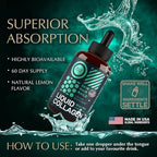 Liquid Collagen Peptides with Biotin Drops - 30,000mcg Biotin and Collagen Liquid for Women and Men - Youthful Skin, Hair Growth, Strong Nails - Hair Vitamins for Hair Loss - Lemon Flavor - 2x2oz