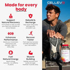 Cellev8 Prime Recovery Joint & Muscle Recovery Gummies - 60 Count - Antioxidant Cellular Health, Daily Energy, Wellness, Supplements with SOD, Tart Cherry - NSF Sport Formula, Raspberry Flavor