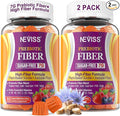 Fiber Gummies for Adults with Psyllium Husk, 7G(Soluble + Insoluble) Daily Prebiotic Fiber with Inulin, FOS, Guar Gum, Multivitamins for Daily Digestive Health, Regularity Support,Sugar Free,Pack of 2