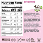 Lenny & Larry's Complete Protein Cookie,[Birthday Cake],Chewy Soft Baked,16g Plant Protein,Vegan,Non-GMO,High Fiber,[4 Ounce] Cookie,(Pack of 24)