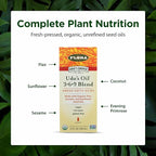 Flora Health UDO’s Oil Omega 3-6-9 32 Oz Supplement | Organic | Plant Based | Vegan Fish Oil Alternative | Blend of Flaxseed, Coconut, Evening Primrose & More