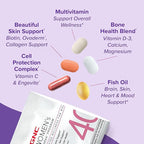 GNC Women’s 40+ Vitapak, 5-in-1 Multivitamin Pack, Healthy Hormones, Brain Health, Metabolism, Bone Strength, Edible Dietary Supplement, 30 Servings