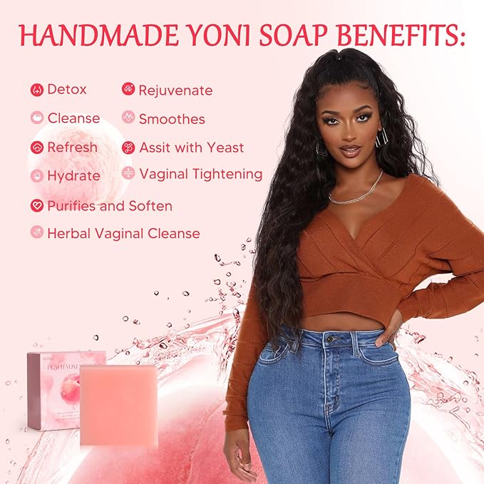 Feminine Wash & Yoni Oil & Yoni Soap Set for Women, Yoni Wash for Vaginal Ph Balance Remove Odor,Yoni Oil for Women Moisturizing, 1 Fl.Oz Feminine Oil & 5.07 Fl.Oz Vaginal Gel 3.53 Oz Yoni Soap Peach