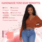 Yoni Soap Bars & Natural Yoni Oil Set, Natural Vaginal Wash for Women Feminine Wash Vaginial Deodorants pH Balance, Eliminates Odor, Feminine Oil 30ml/1 oz, 2 Pcs Vaginal Care Soap (Peach)