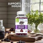 HERBION Elderberry Gummies with Vitamin C & Zinc - Healthy Immune System Support - Gluten-Free & Gelatin-Free - 60 Gummies for Adults & Children 4 Years & Above - Made in USA, 60 Count (Pack of 1)