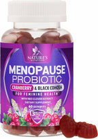 Menopause Supplement Gummies - 3 Billion CFU Per Serving Women's Probiotics - Advanced Menopause Relief Formula for Women with Black Cohosh - Mild Hot Flashes & Night Sweats Support - 60 Gummies