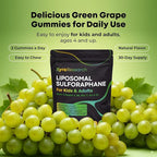 Liposomal Sulforaphane Gummies - 150mg Broccoli Sprout Extract with Vitamins Supplement for Kids Adults - Antioxidant Cellular Health & Liver Detox Support - Non-GMO Vegan Sugar-Free