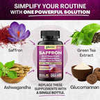 Myo-Inositol + Saffron – Hormonal Balance & Metabolic Support with D-Chiro, DIM, Berberine & Ashwagandha + 6-in-1 Saffron Blend with Lutein, Zeaxanthin, Green Tea & Glucomannan