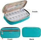 BAGSFY Pill Organizer Case 2 Times a Day- Weekly Medicine Organizer Travel Pill Box with Removable 7 Day Medicine Case Container for Fish Oil, Vitamin, Supplement