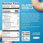 Legendary Foods Protein Donuts - 22g Protein, Glazed Vanilla, Zero Sugar Snack, Gluten Conscious, Low Carb, Keto Suitable, Diabetic and GLP-1 Diets - 8 Pack with Two Donuts per pack