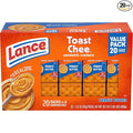 Lance Sandwich Crackers, ToastChee Peanut Butter, 20 Individually Wrapped Packs, 6 Sandwiches Each