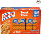 Lance Sandwich Crackers, ToastChee Peanut Butter, 20 Individually Wrapped Packs, 6 Sandwiches Each