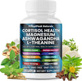 Cortisol Supplements for Women and Men with Magnesium, Ashwagandha, Rhodiola Rosea, L-Theanine for Cortisol Reducer, Stress Relief and Sleep Support Vegan Capsules - 60 Count