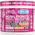 Clean Nutra Vaginal Probiotics for Women + Prebiotics Digestive Enzymes Bromelain Cranberry D Mannose Horsetail Black Cohosh Artichoke Hibiscus Flowers Probiotic for Digestive Health 90 Vegan Capsules