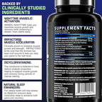 Anabol PM Nighttime Muscle Builder & Sleep Aid | Anabolic Muscle Building Supplement | Clinically Researched RIPFACTOR, Epicatechin & More | Post Workout Muscle Recovery & Strength – 60 Pills