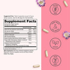Winged Wellness Balanced Babe, Hormone Balance & Estrogen Detox Supplement for Women - 100mg DIM & Milk Thistle for PMS Bloating, Cramps, Mood, Hormonal Acne, & PCOS Support, 60 Capsules