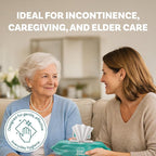 Adult Body Bathing & Incontinence Wipes, Extra Large 8” x 12” No Rinse Body Cleansing Cloths – Disposable Washcloths for Elderly Care, Bed Bathing & Daily Hygiene - 400 Count