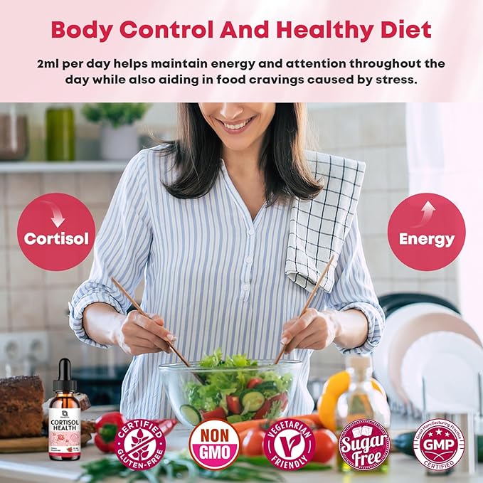 GONGOTA Cortisol Supplements for Women, Cortisol Detox Hormone Balance with Magnesium, Ashwagandha, L-theanine, Phosphatidylserine for cortisol Reducer, Calm, Mood Support - 1 Fl Oz (2 Pack)