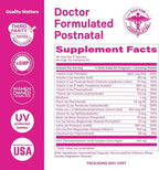 Pink Stork Total Postnatal Vitamins for Women | Vegan DHA, Iron, Folate, B12 | Postpartum Recovery Essentials | Lactation Support for Breastfeeding Moms | Third-Party Tested - 60 Capsules, Berry