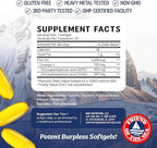 Triple Strength Omega 3 Fish Oil 1200 mg | EPA & DHA | Wild Caught, Sustainably Sourced Omega-3 Fatty Acids | Premium Burpless Fish Oil Supplements | Non-GMO, Third-Party Tested | 30 Softgels