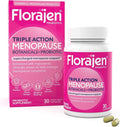 Florajen Triple-Action Menopause Probiotic - Hormonal Balance, Hot Flash, & Mood Swing Relief - Weight Management & Digestive Support - Featuring Berberine, Black Cohosh, & Botanical - 30 Capsules