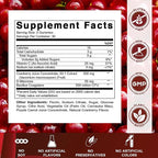 Vitamatic Cranberry Gummies with D-Mannose, Probiotics, Vitamin C – Plant-Based Botanical Extract – Vegan, Non-GMO – 60 Count