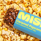 Misfits Vegan Protein Bars - Sweet & Salty Caramel Popcorn | Nutrition Bars - 15g Protein, 1g Sugar, Plant-based, Low Carb, Non-GMO, Gluten Free Snacks | Pack of 12