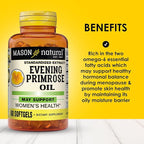 MASON NATURAL Evening Primrose Oil Softgels, 3 Month Supply, May Support Women’s Healh, 3 Pack (1 Month per Bottle)