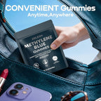 Methylene Blue Gummies, 7mg of Methylene Blue，99.9% Pure, Per Gummy for Sustained Energy,Lifted Mood,Mental Clarity, Pure, Fast-Absorbing,Vegan，30 Gummies