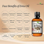 Pure Carrier and Essential Oils for Skin Care, Hair, Body Moisturizer for Face-Anti Aging Skin Care (Emu Oil, 4oz)