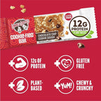 Lenny & Larry's Cookie-fied Bar – Chocolate Chip Cookie Dough Vegan Protein Bars 9x45g – Healthy Snacks with 12g Plant Protein & 5g Fiber – Gluten-Free Power Bar, Non-GMO & Vegan