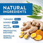 Vitaminerals® 121+ Inflamax® Plus | Discomfort Support Management | Quercetin | Proteolytic Enzymes | Ginger | Turmeric | Veggie caps (60)