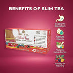 Hyleys Slim Tea 42 Ct Assorted - Weight Loss Herbal Supplement Cleanse and Detox - 42 Tea Bags (1 Pack)