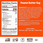 Munk Pack Peanut Butter Cup Probiotic Keto Protein Bars | 15g Plant Protein, 1g Sugar, 4g Net Carbs | Non-GMO, Plant-Based, Low Sugar, Gluten-Free Snacks | 12 Count
