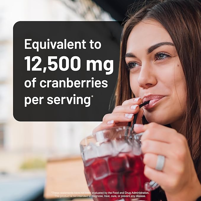NatureWise Cranberry Pills for Women - 500mg Cranberry Extract (25:1) + Vitamin C & E - Cleansing Urinary Tract & Bladder - Vegan, Non-GMO, Sugar-Free - 60 Capsules[1-Month Supply]