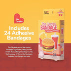 BioSwiss Bandages, Combo Meal Shaped Self Adhesive Bandage Set, Latex Free, Sterile Wound Care, 24 Count