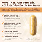 Advanced Turmeric Curcumin Supplement for Joint Support & Inflammation – Enhanced Absorption Theracurmin 600mg with Boswellia Serrata for Mobility & Recovery – Vegan, Gluten Free – 60 Capsules