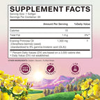 Vitalitown Evening Primrose Oil 1300mg, Cold-Pressed Seed Oil, Standardized 9% GLA (Gamma-Linolenic Acid), Healthy Skin & Hormonal Balance for Women, Non GMO, 60 Softgels
