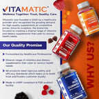 Vitamatic Elderberry Gummies with Vitamin C & Zinc – Immune Support Supplement – Mixed Berry Flavor– 60 Gummies – Made in The USA, Vegan, Non-GMO, Gluten-Free - 2 Pack